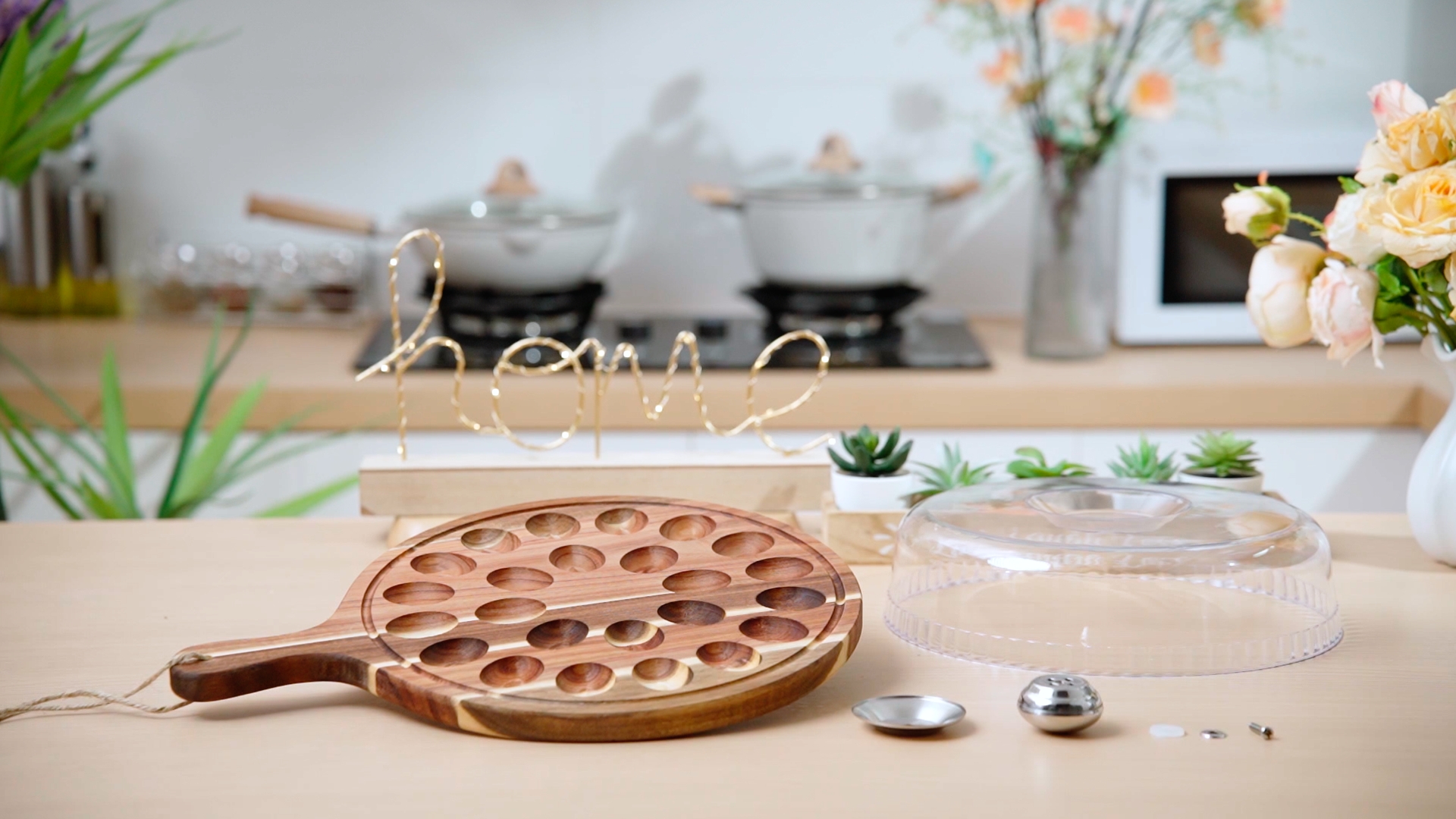Amazon.com: FillTouch Easter Acacia Wood Deviled Egg Platter with